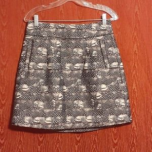 J. CREW BLACK/GRAY/WHITE WOMEN'S MINI SKIRT SIZE 6